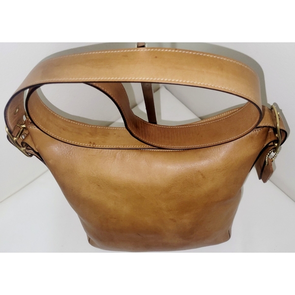 Coach Vintage 9328 Leather Color Saddle Slim Soho Satchel Bag - Picture 2 of 12